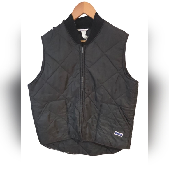 Big Smith Other - Big Smith - Vintage Men's Black Diamond Quilt Varsity Collar Work Vest
